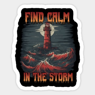 Find Calm in the Storm Sticker